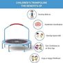 NEW SALE | Foldable Fitness Trampoline - Max Load 220lb/400 lb/450lb, Rebounder with Adjustable Foam Handle Indoor/Outdoor Fitness Body Exercise 48" Image 3