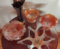 Vintage Carnival glass . Price from 25 euro.
