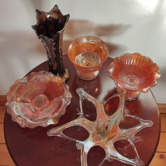 Vintage Carnival glass . Price from 25 euro.