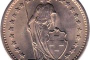 Switzerland 2 Francs 1972