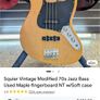 Squier modified 70's jazz bass (Duncan designed pups) Image 8