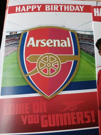 3 x Arsenal birthday cards
