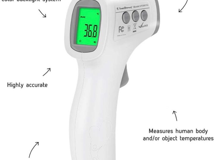 Baby, Children and Adults Contactless Infrared Digital Thermometer for Fever with Instant Read | Medical No Touch Temperature Gun Checker for Forehead or Body (FREE POSTAGE)
