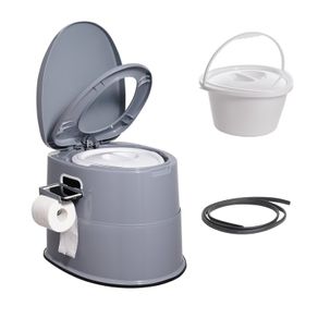 Portable And Movable Toilet With Paper Roll Holder