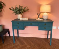 Vintage Style Painted Console Table / Writing Desk