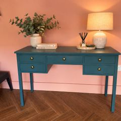 Vintage Style Painted Console Table / Writing Desk