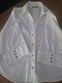 Zara womens white summer shirt as new bargain