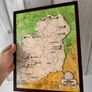 Handmade Ireland Golf Course Tracker Map - 3D Layered Wood Image 4