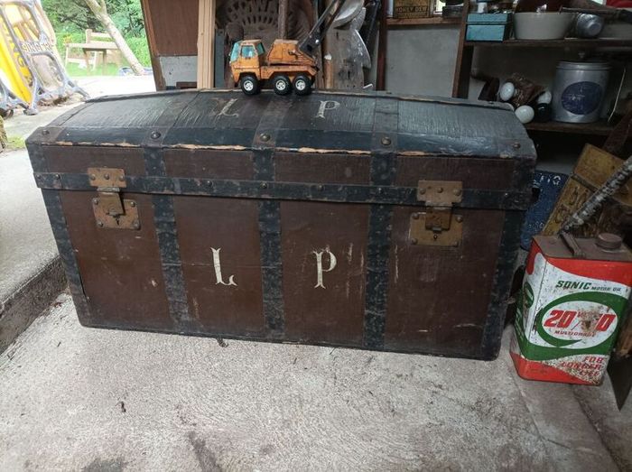 large antique trunk