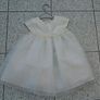 Mamas and Papas Baby Girls Special Occassion Christening or Wedding Silk Rosebud Dress Image 3