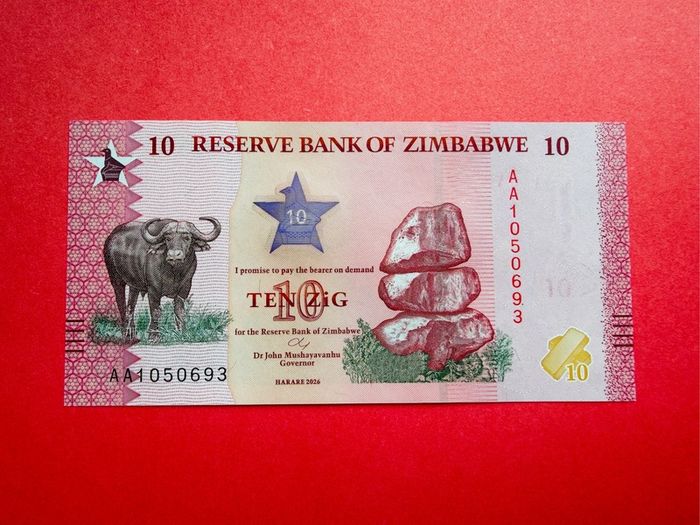 Zimbabwe.  10 Zig  2026   Pick 115 . AA PREFIX ( Uncirculated. )
