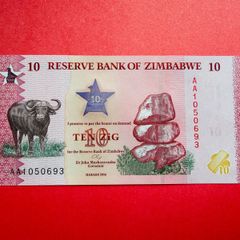 Zimbabwe.  10 Zig  2026   Pick 115 . AA PREFIX ( Uncirculated. )