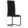 Cantilever Dining Chairs 4 pcs Black Fabric Image 7