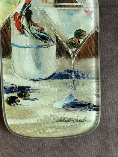 Glass Wine Bottle Trivet/ Cheese Board