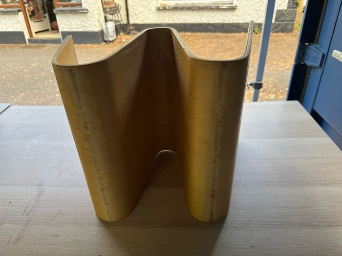 Mid-Century Style Bent Plywood Magazine Rack/Vinyl Holder