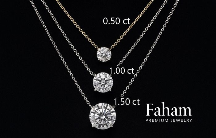 Certified Diamond Pendant necklace: 14K Solid Gold