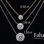 Certified Diamond Pendant necklace: 14K Solid Gold Image 3