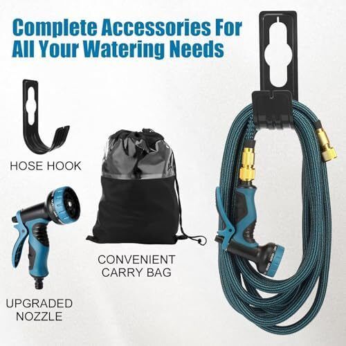 75FT Garden Hose Expandable Garden Hose with 10 Function Hose Spray Gun/Solid Brass Fittings Leak Proof Lightweight Used for Gardening Watering etc 75ft