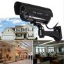 Outdoor Indoor Fake Dummy Imitation CCTV Security Camera with Blinking Flashing Light Bullet Shape Black Image 4