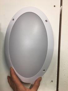 12W LED Oval Bulkheads in white Outdoor