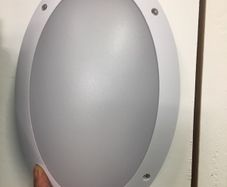 12W LED Oval Bulkheads in white Outdoor