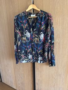 Pyrus London monkey/ jungle print shirt size 10