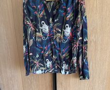 Pyrus London monkey/ jungle print shirt size 10