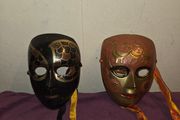 Pair of Brass Venetian Masks