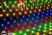 Christmas Net Lights Outdoor - 200 LED 3x2m Xmas Fairy Lights Mains Powered Plug in, 8 Modes Waterproof String Mesh Lights with Timer &amp; Remote for Tree/Indoor/Outside/Garden/Ceiling Decorations