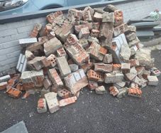 Broken Red brick