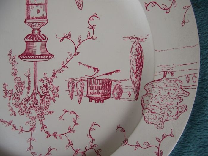 2 X Wedgwood Hand Painted Wooden Chargers - 13" Dia. - Factory Prototypes