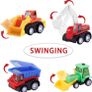 12 PCS Construction Toy Pull Back Digger Mini Vehicles Excavator Bulldozer Truck Toy For Kids Boy Girl Toddlers Party Favor Cake Decorations birthday gift Image 4