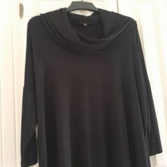 Cowl Neck Tunic Black