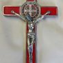 large red crucifix cross,,lovely condition,, beautiful,,,buyer collects or pays postage thank you,,sold as is ,some of the money will be going to charity,good cause ,, Image 2