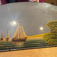 Art deco bevelled mirror