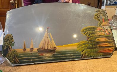 Art deco bevelled mirror