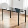 Glass top table and 4 leather chairs Image 5
