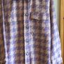 Bnwts Ostradivarius Ladies pastel pink lilac houndstooth Jacket / shirt size M includes post Image 2