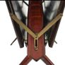 Vintage Italian Mahogany  Brass Magazine Rack attributed to Ico Parisi 1950s Image 4
