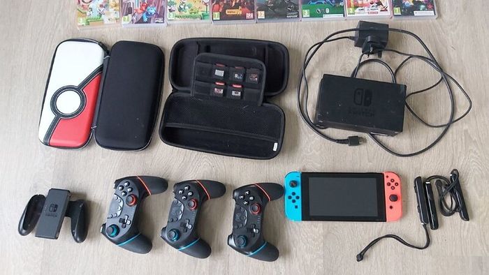 Nintendo Switch game console with 16 games & acces