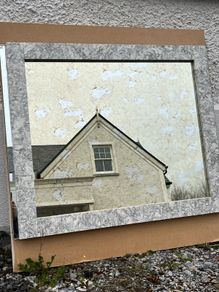 solid marble mirror
