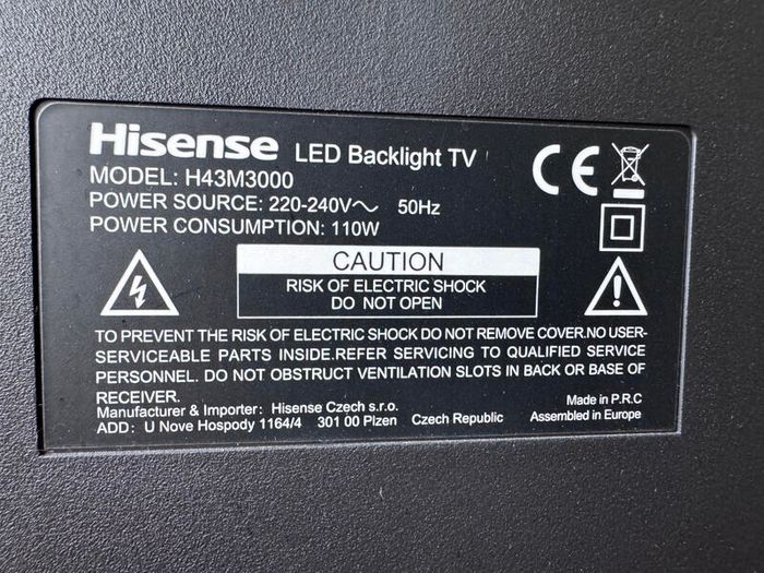 Hisense 43 inch 4k TV
