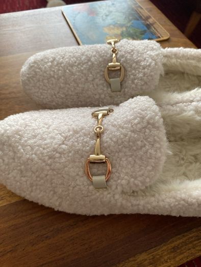 cream slippers