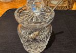 Tipperary Crystal jam or honey jar with lid