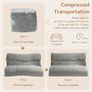 Bean Bag Bed Folding Sofa Bed Mattress for Adults, Extra Thick 6 Fold Floor Couch for Bedroom Living Room, Gray, 135x240 cm Image 6