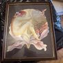 Pair of Vintage Art Nouveau Style Metallic Foil Prints, Framed Image 2