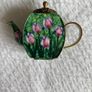 Teapot - MINIATURE - Ceramic and Brass Image 10