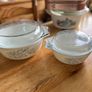 Vintage Pyrex England Blue Iris with Lid Image 8