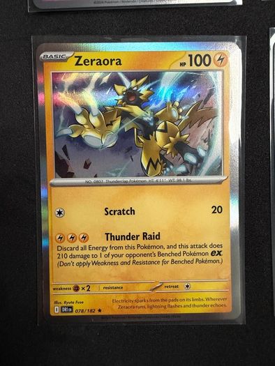 Set of 6 Pokemon Cards Zeraora, Professor's Research, Enamorus, Espeon, Groudon, Yveltal