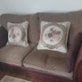 Elegant three piece suite with matching footstool Image 5